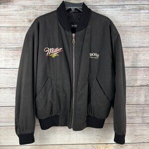 VTG Hugo Boss Miller Team Member Jacket Coat Large 46 Inch Black